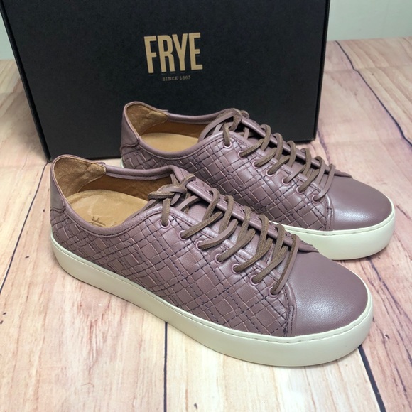 New Frye Lilac Woven Leather Sneakers Size 7 - Picture 1 of 7